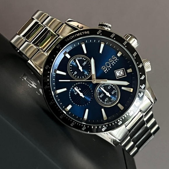 HB1513510 - Hugo Boss Men’s Rafale Blue Dial Chronograph Watch - Picture 5 of 13